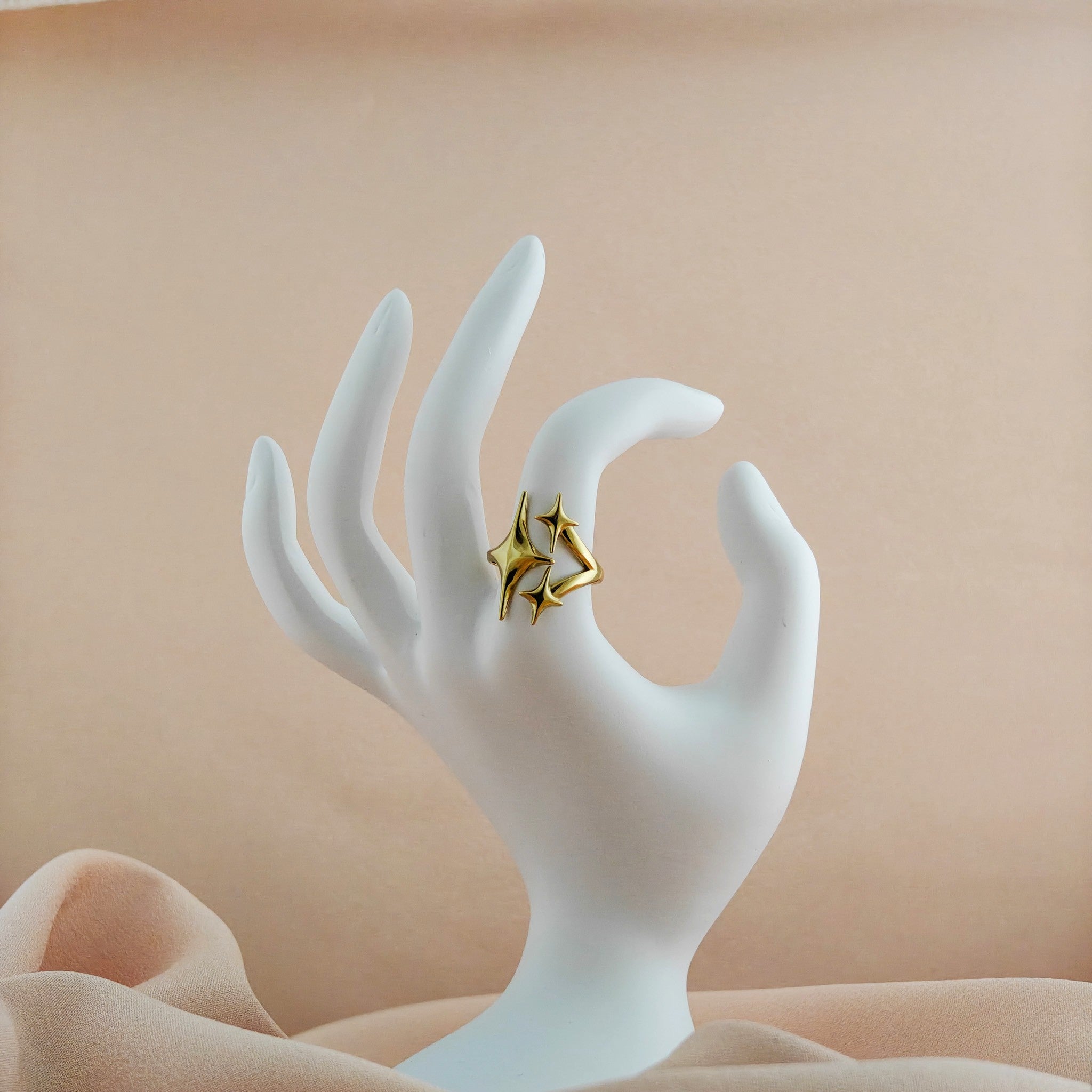 Starburst Anti Tarnish Korean Ring