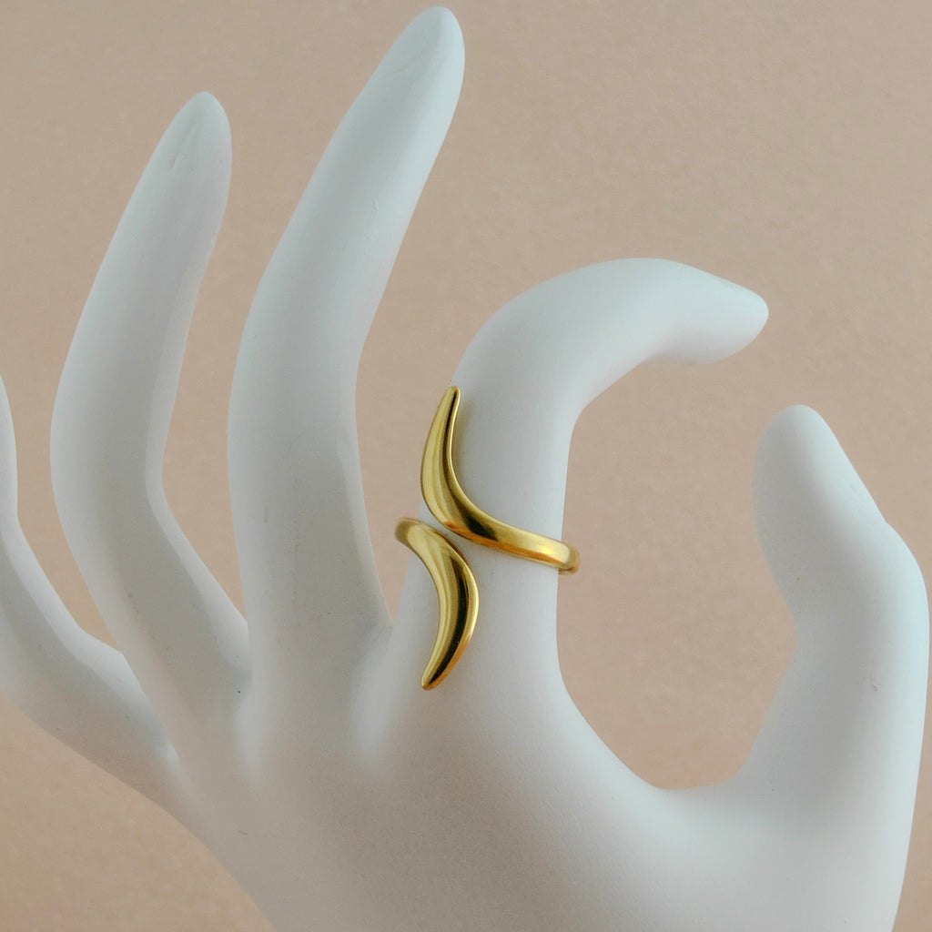 Minimalist Wave Anti Tarnish Korean Ring