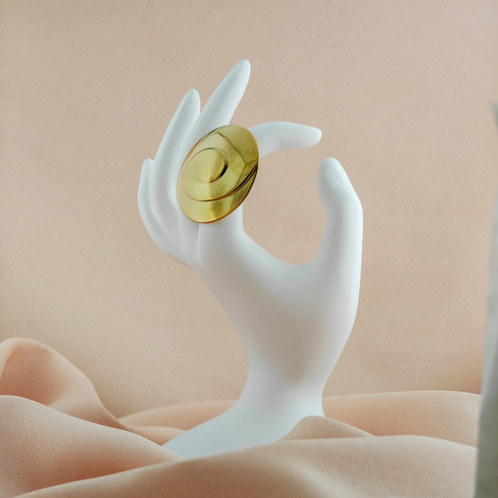 Spiral Disc Anti Tarnish Korean Ring