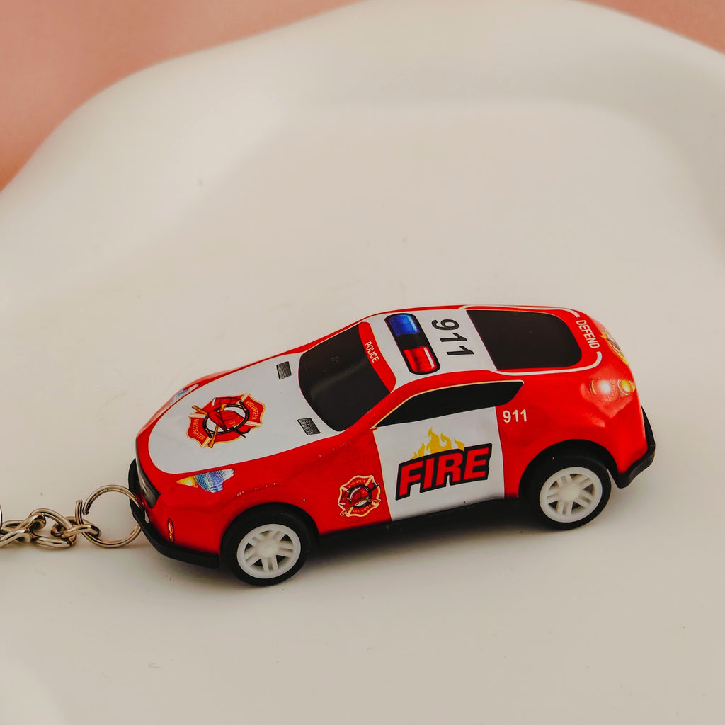 Fire Rescue Car Keychain