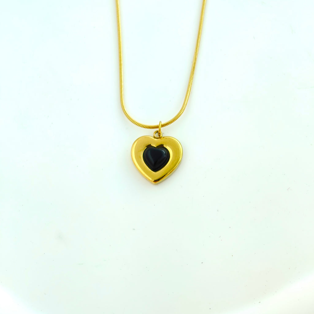 Wavy Open Frame Anti-Tarnish Korean Layered Necklace