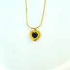 Wavy Open Frame Anti-Tarnish Korean Layered Necklace