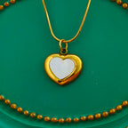 Wavy Open Frame Anti-Tarnish Korean Layered Necklace