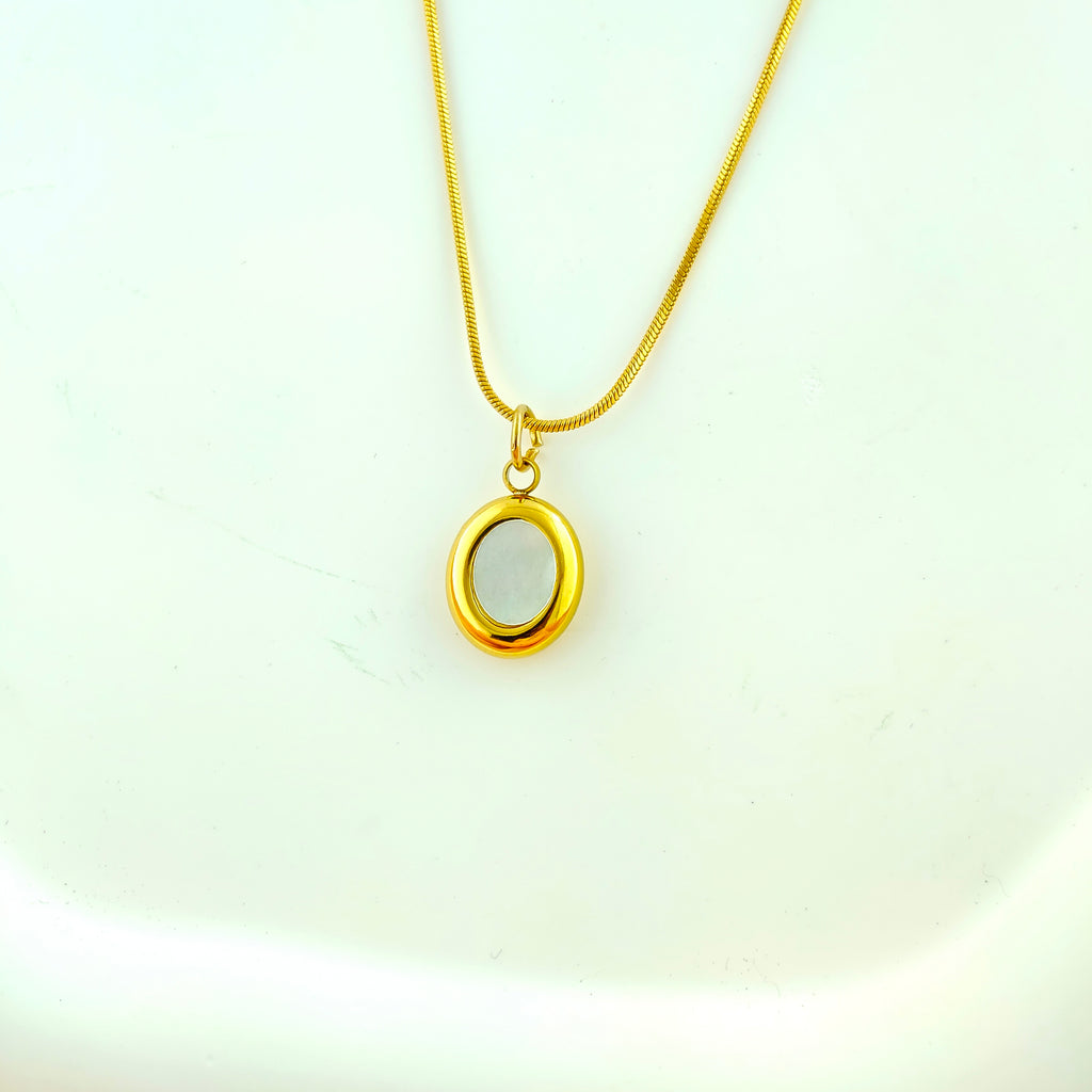 Minimalist White Stone Anti-Tarnish Korean Circle Jewellery