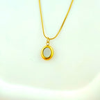Minimalist White Stone Anti-Tarnish Korean Circle Jewellery