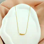 Korean Anti-Tarnish Curved Bar Necklace