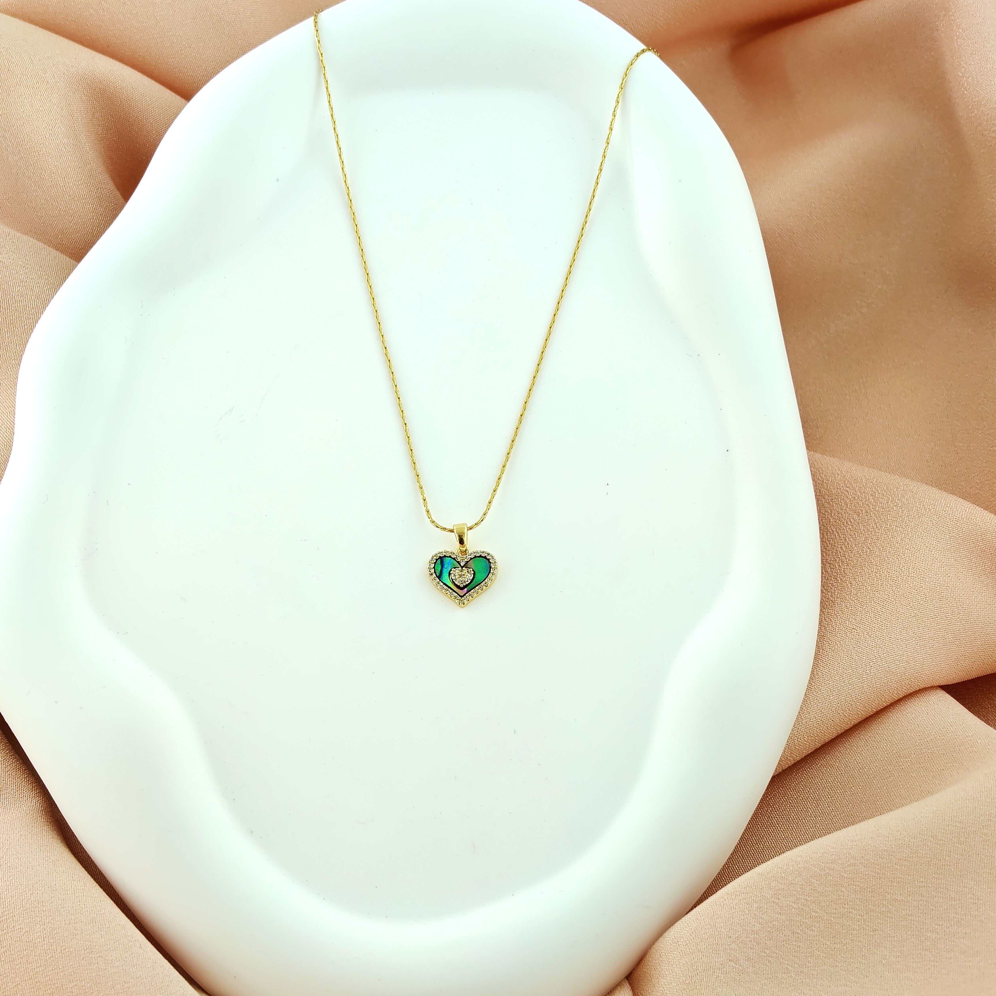 Korean Anti-Tarnish Heart Pendant Necklace