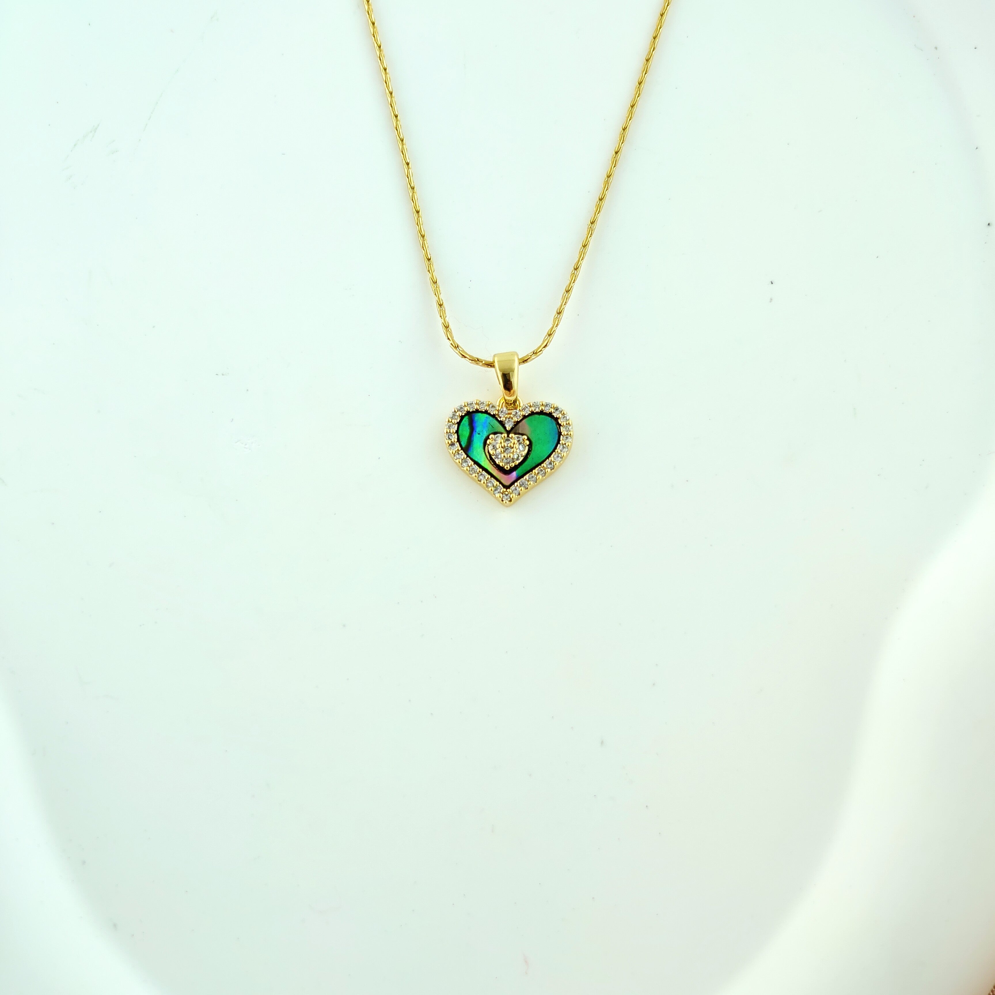 Korean Anti-Tarnish Heart Pendant Necklace