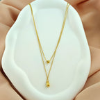 Korean Anti-Tarnish Double Layer Pendant Necklace