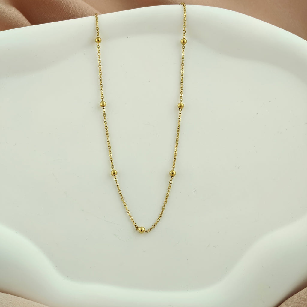 Korean Anti-Tarnish Minimalist Ball Bead Chain