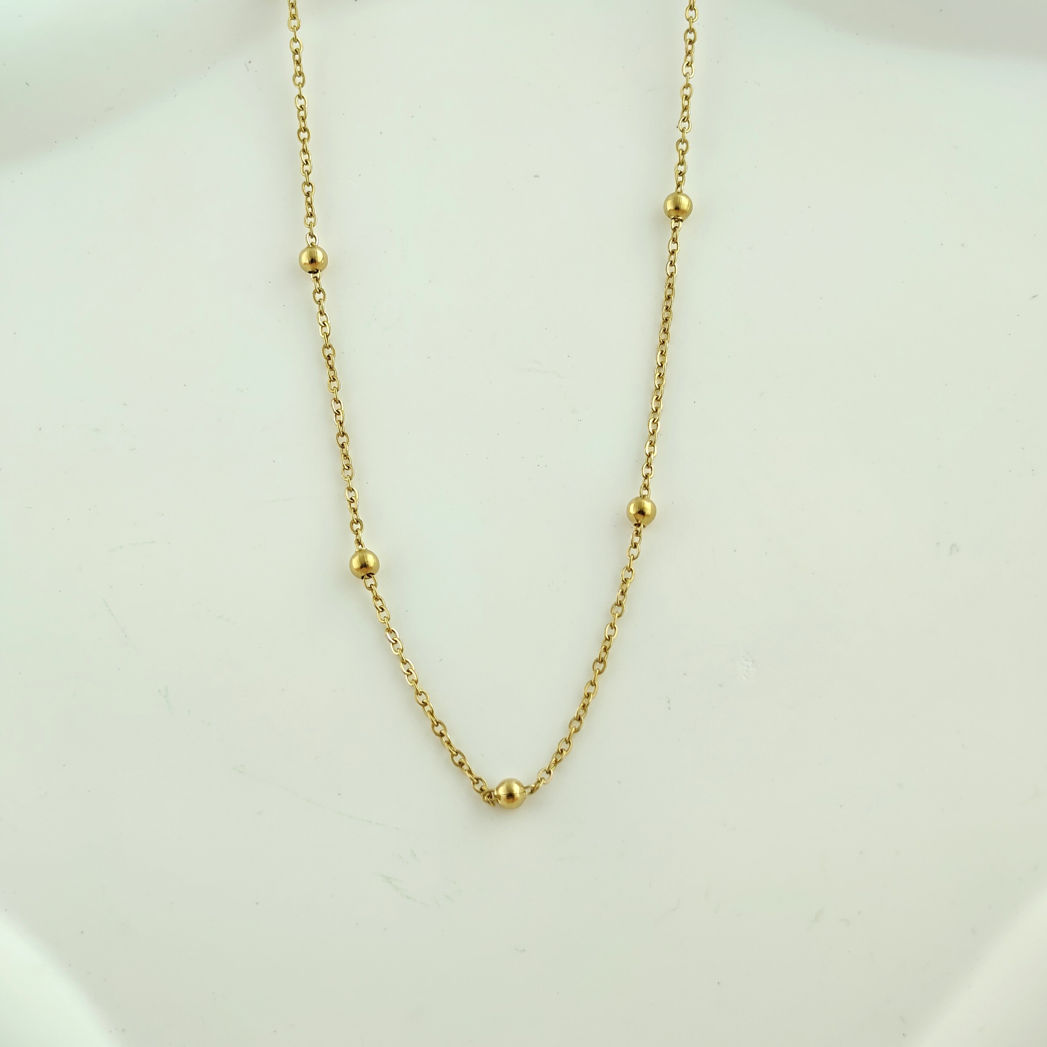 Korean Anti-Tarnish Minimalist Ball Bead Chain