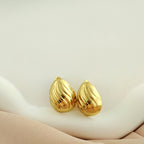 Korean Anti-Tarnish Classic Wave Drop Necklace Set