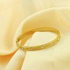 Anti-Tarnish Korean Rhinestone Bangle(Inner diameter 59*60mm)