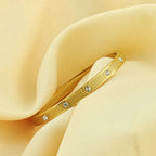 Anti-Tarnish Korean Rhinestone Bangle(Inner diameter 59*60mm)