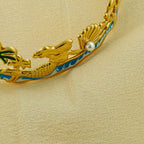 Luxury Korean Style Statement Cuff | Anti-Tarnish Mermaid Jewelry