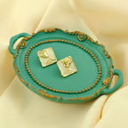 Anti-Tarnish Korean Rose Art Stud Earrings