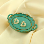 Anti-Tarnish Korean Ivory Enamel Geometric Studs