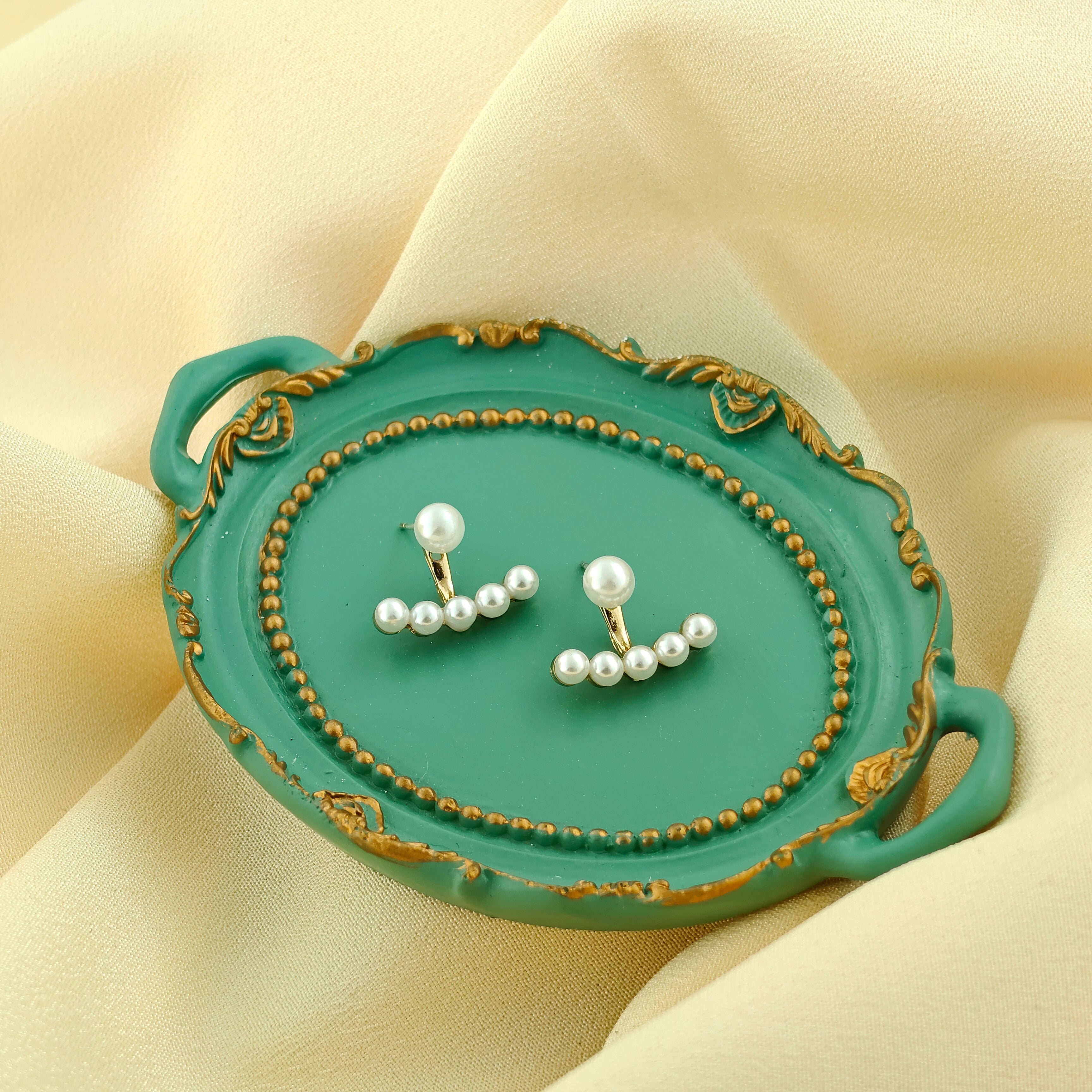 Anti-Tarnish Korean Pearl Jacket Earrings