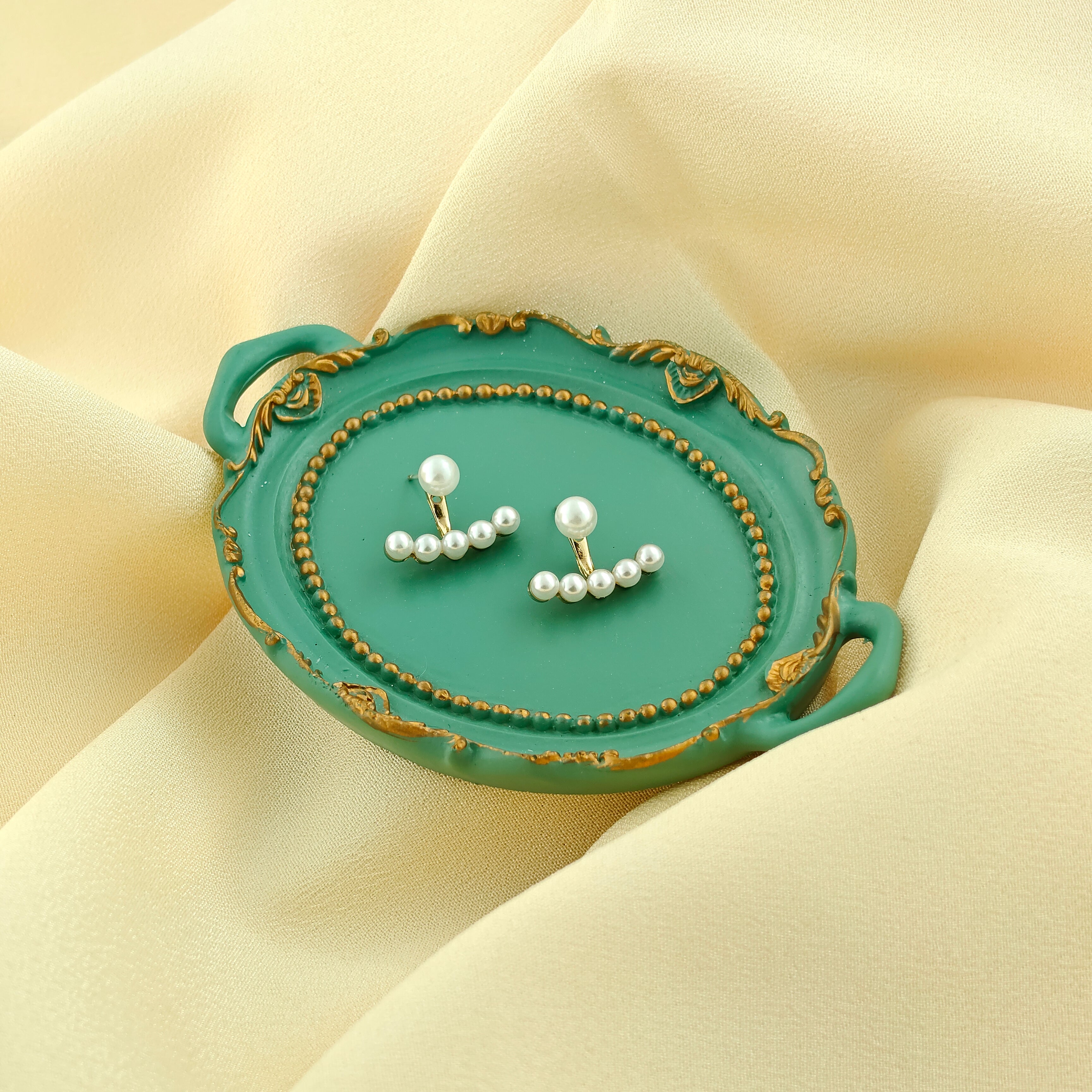 Anti-Tarnish Korean Pearl Jacket Earrings