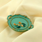 Anti-Tarnish Korean Abstract Malachite Drop Earrings