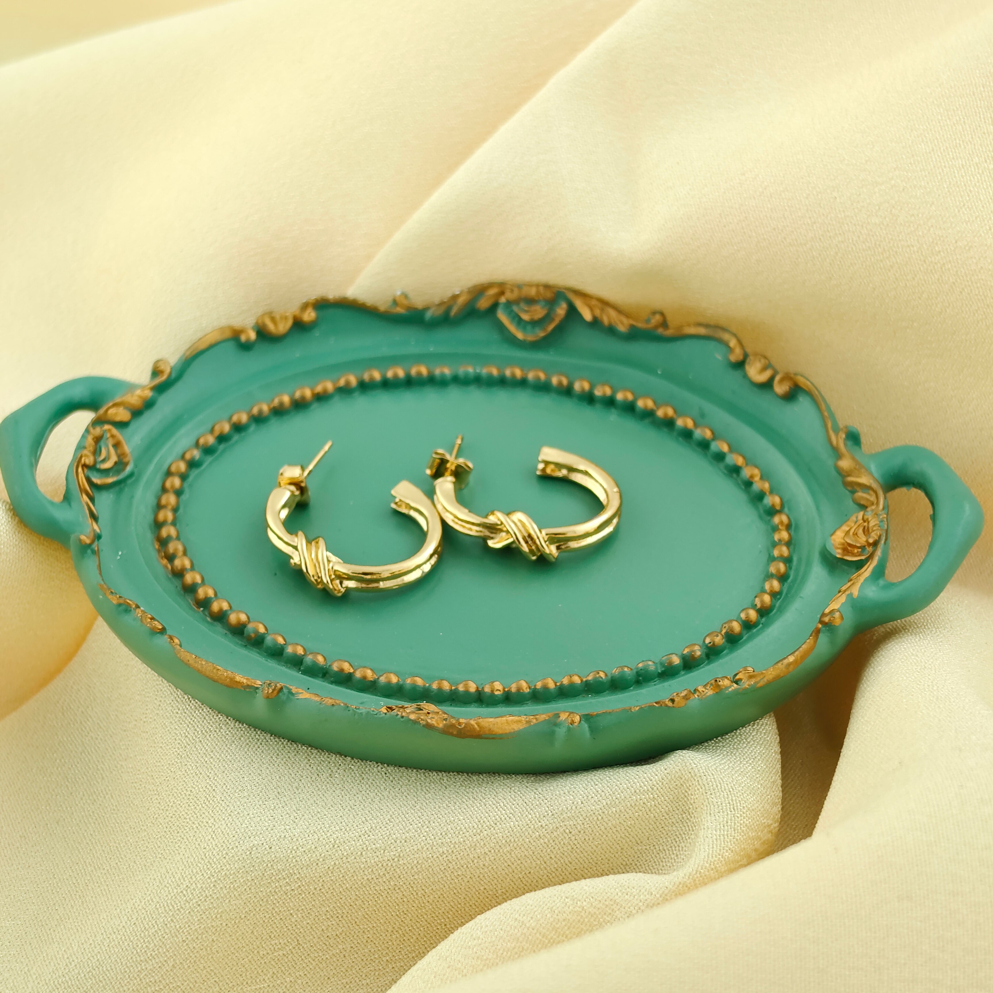 Anti-Tarnish Korean Knot Hoop Earrings