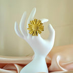 Sunshine Bloom Anti-Tarnish Korean Cocktail Ring