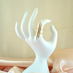 Two-Bar Long Anti-Tarnish Korean Fashion Ring