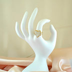 Gold-Plated Anti-Tarnish Korean Adjustable Heart Ring