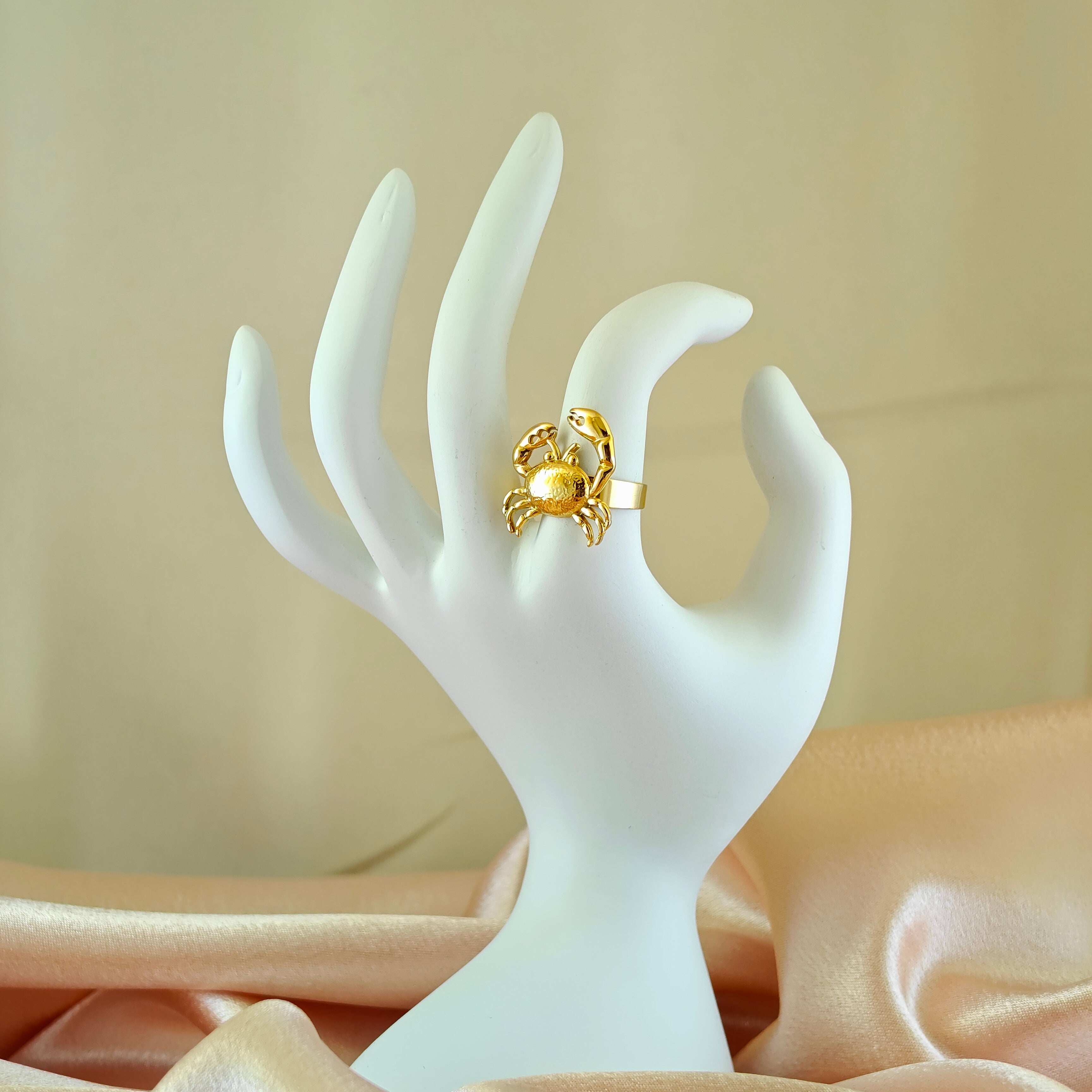 Adjustable Anti-Tarnish Korean Jewelry Nautical Crab Ring