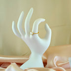 Dainty Mother of Pearl Heart Anti-Tarnish Korean Twig Ring