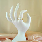 Gold Tone MOP Anti Tarnish Korean Ring Band