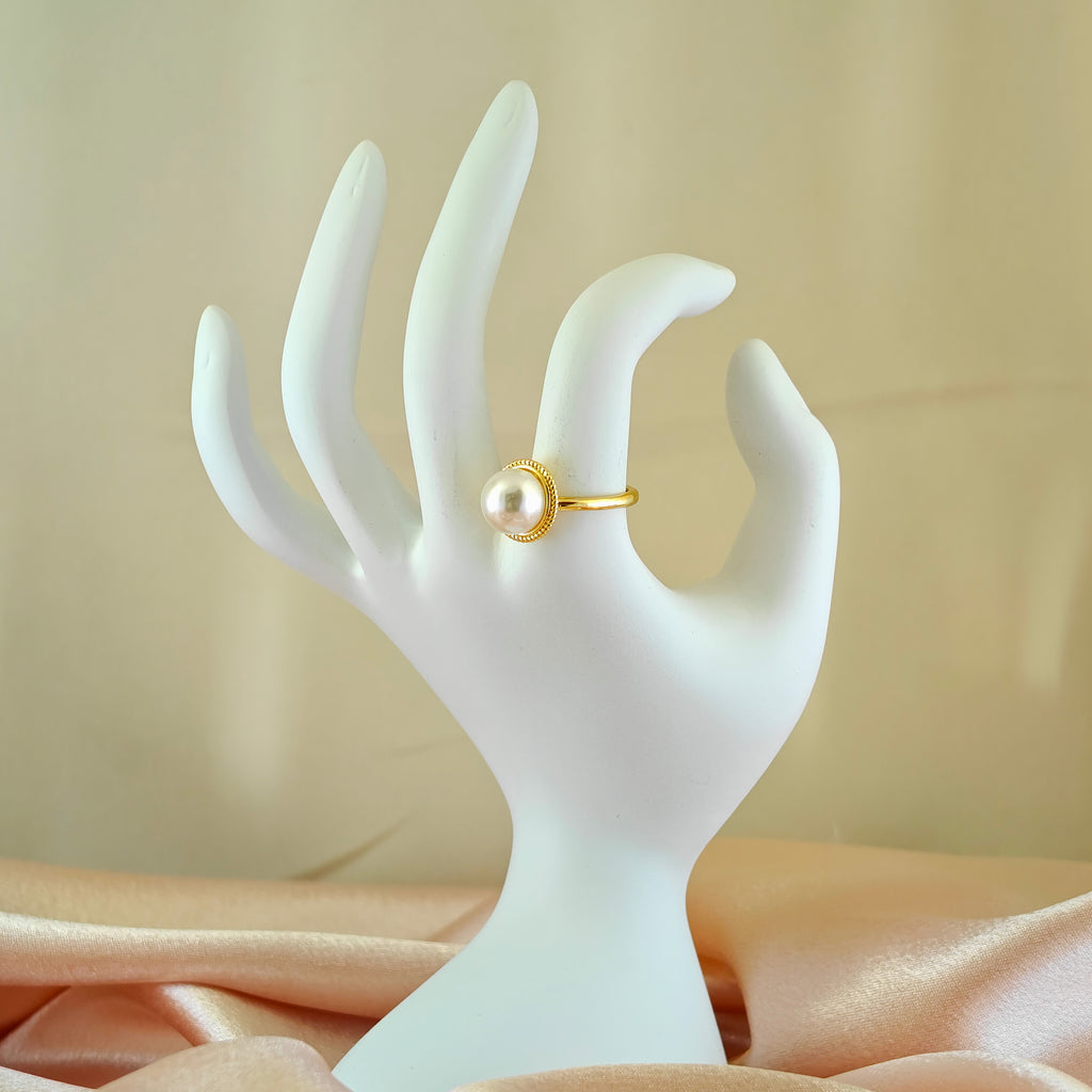 Classic Pearl Anti Tarnish Korean Ring