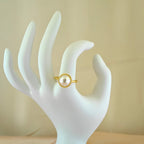 Classic Pearl Anti Tarnish Korean Ring