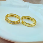 Sparkling Gold Anti Tarnish Korean Hoops