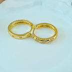 CZ Heart Cutout Anti Tarnish Korean Hoops