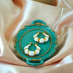 Two-Tone Non-Tarnishing Korean Bamboo Hoops