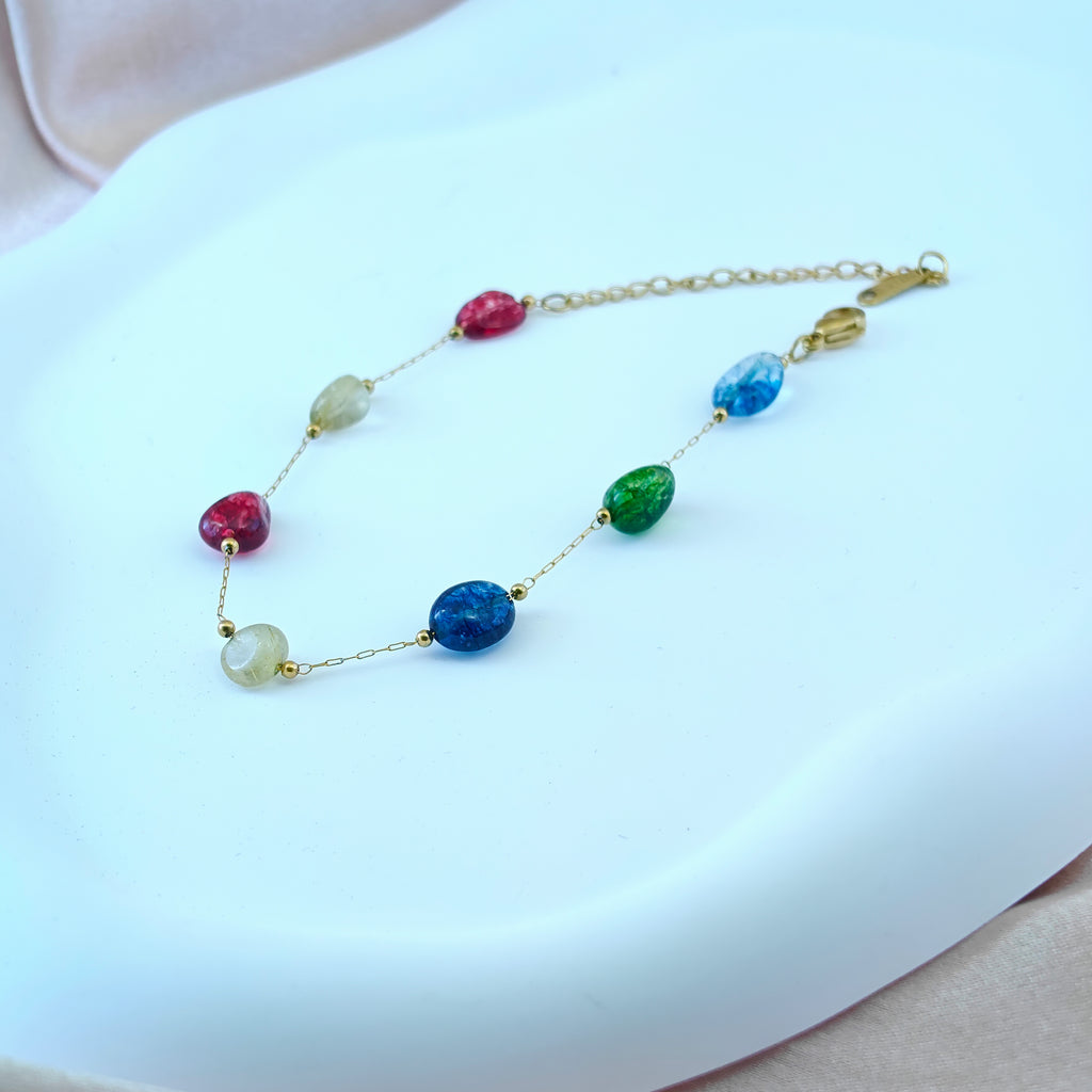 Multi-Color Anti Tarnish Korean Gemstone Bracelet