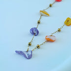 Vibrant Gem Anti Tarnish Korean Gold Chain Bracelet