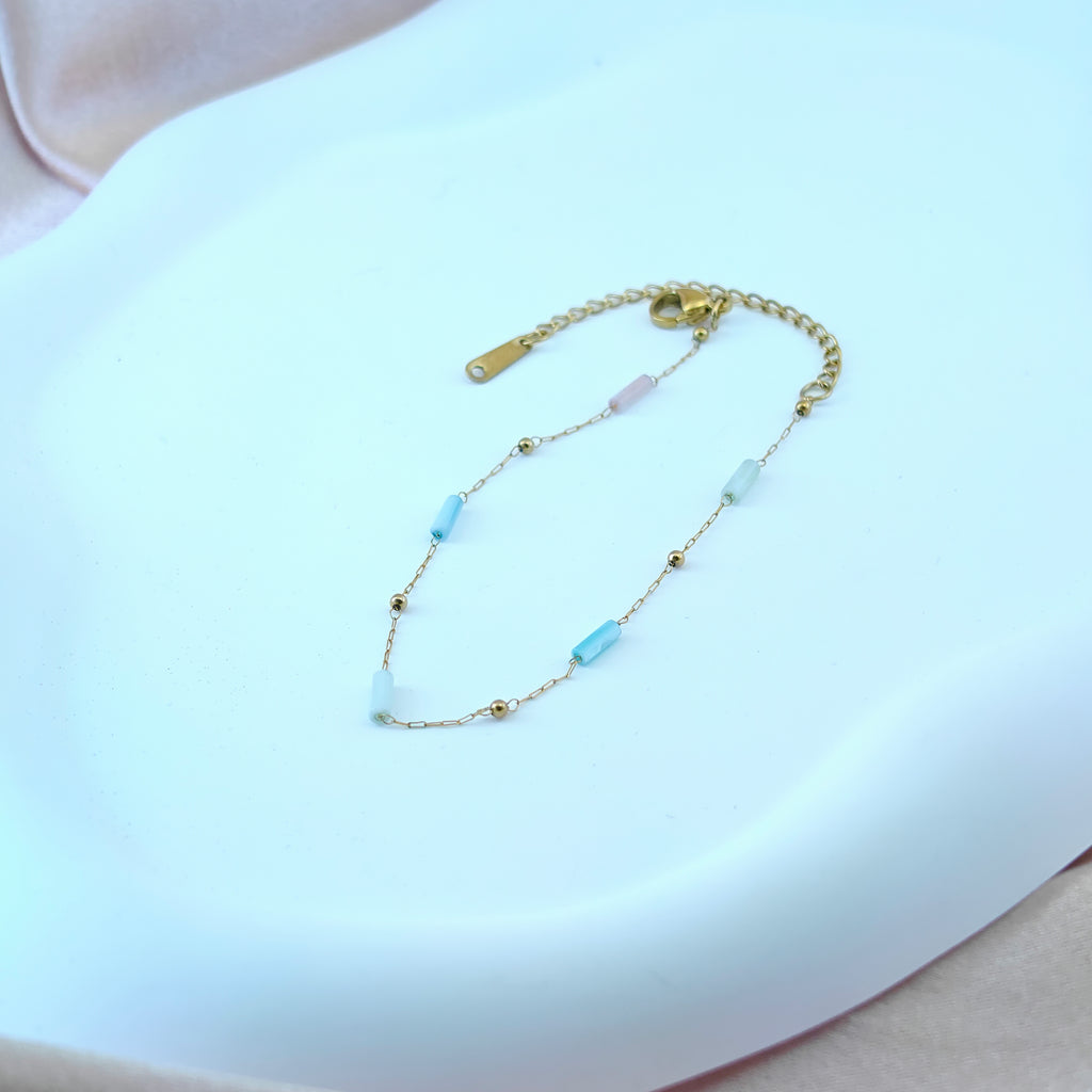 Korean Anti Tarnish Jewelry Gold Tone Bead Bracelet