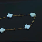 Gold Tone Non-Tarnishing Korean Floral Chain bracelets