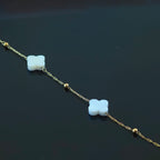 Gold Tone Non-Tarnishing Korean Floral Chain bracelets