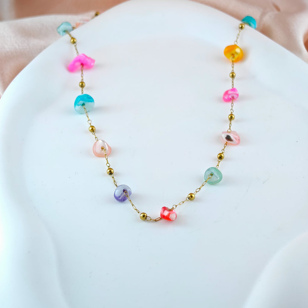 Dainty Chain with Bright Stone Chips  Anti-Tarnish Korean Jewelry