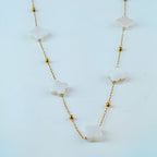 Chic Clover Station Necklace Mother of Pearl Anti-Tarnish Korean Jewelry