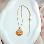 Chic Shell Pendant Necklace Anti-Tarnish Gold-Tone Korean Ocean Jewelry