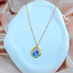 Teardrop Floral Pendant Necklace  Anti-Tarnish Korean Jewelry