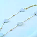 Mother of Pearl Heart Anti-Tarnish Korean Chain Bracelet