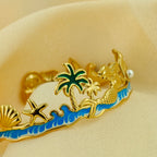 Luxury Korean Style Statement Cuff | Anti-Tarnish Mermaid Jewelry